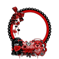 red and black frame - PNG gratuit