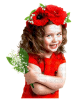 Child with Lily of the Valley - png gratis