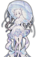 Transparent Cute Anime with shadow Black. - gratis png