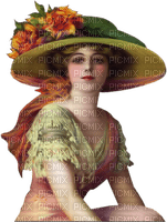 Femme vintage avec un chapeau - zadarmo png