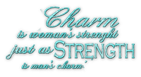 soave text fashion charm strength teal - 免费PNG