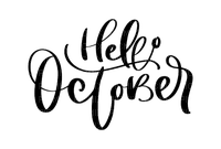 loly33 texte hello october - darmowe png