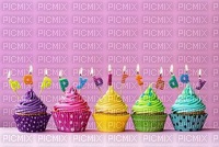 image ink happy birthday candle cupcake color edited by me - PNG gratuit