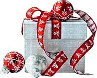 Christmas.Present.White.Red - bezmaksas png