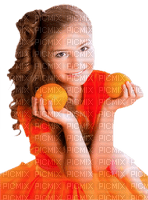 Fille avec des oranges - фрее пнг