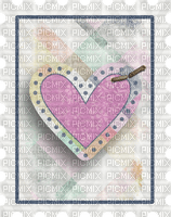 grey stamp pink heart framed - 無料png
