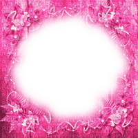 Flowers.Frame.Pink - By KittyKatLuv65 - 免费PNG