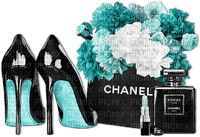 soave deco fashion coco chanel perfume  teal - PNG gratuit