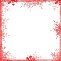 Snowflake.Frame.Red - 無料png