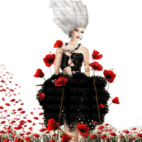 loly33 poppy coquelicot femme - zdarma png