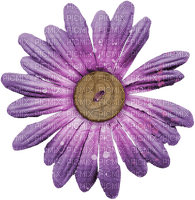 Flower Blume Button Knopf purple - PNG gratuit