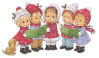 Weihnachten, Winter, Kinder, singen - gratis png