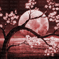 Y.A.M._Japan landscape background red - Бесплатный анимированный гифка