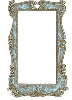 Vintage Comic Frame Ornament rectangle blue - безплатен png