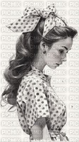girl from the fifties - PNG gratuit