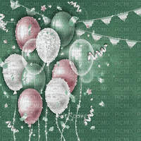 soave background animated birthday  pink green - Darmowy animowany GIF