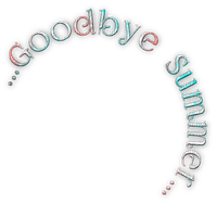 soave text goodbye summer pink teal - фрее пнг