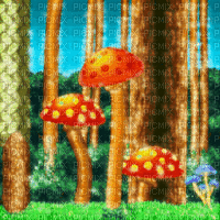 Mushroom Hill Zone - Zdarma animovaný GIF