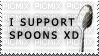I support spoons XD deviantart stamp - Free PNG