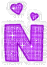Kaz_Creations Animated Alphabet Purple N