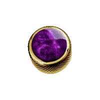 minou-deco-button-knapp-purple-gold - PNG gratuit