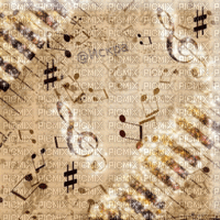 music notes background vintage paper - GIF animé gratuit