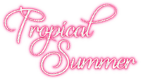 Tropical Summer Text - nemokama png