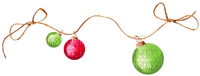 Ornaments.Green.Red - Free PNG
