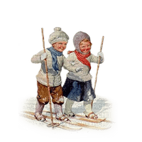 niños invierno vintage dubravka4 - zadarmo png
