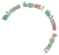 soave text welcome august pink green yellow - zdarma png
