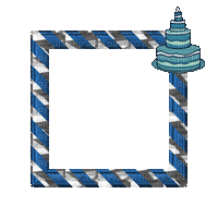 Small Blue/Silver Frame - Zdarma animovaný GIF