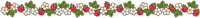strawberry flowers border - png gratuito