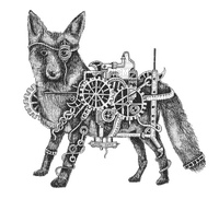 Steampunk Fox - ücretsiz png