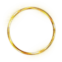 Circular Frame Gold - PNG gratuit
