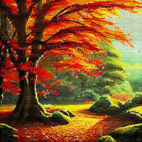 kikkapink autumn oriental asian background - GIF animado grátis