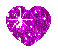 coeur violet scintillant - Nemokamas animacinis gif