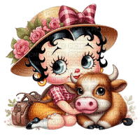 ♡§m3§♡ kawaii betty boop cow cartoon pink - PNG gratuit
