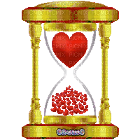 hourglass love - GIF animasi gratis