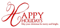 Happy Holidays.Text.Red - bezmaksas png