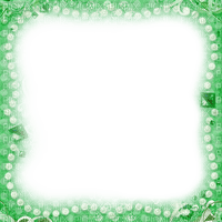 Green Pearl Frame - By KittyKatLuv65 - kostenlos png