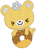 happy donut bear - GIF animé gratuit