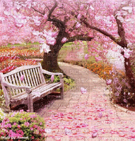 Paysage.Spring.Printemps.Pink.Victoriabea - GIF animado gratis