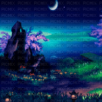 Y.A.M._Fantasy night background - ilmainen png
