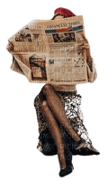 Newspaper.Journal.Femme.Woman.girl.Victoriabea - PNG gratuit