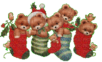 Christmas Bears - GIF เคลื่อนไหวฟรี