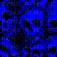 blue skull background - png grátis