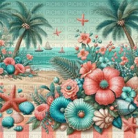 loly33 fond tropical - 無料png