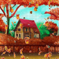 Little Autumn Cottage - 無料のアニメーション GIF