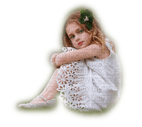 minou-child-girl-white-dress-flicka-blommor-vit-klänning - zadarmo png
