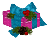 pink and blue christmas gift - png gratuito